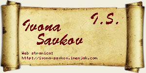 Ivona Savkov vizit kartica
